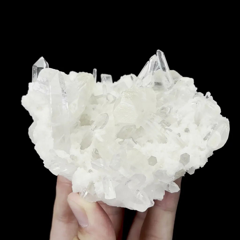 Natural Clear Quartz Cluster and Barite Mineral Specimen,High Quality Specimen,JINKOUHE,SICHUAN,CHINA(105*85*50mm) - image 5
