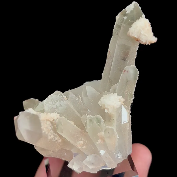 Natural Clear Quartz Cluster and Calcite, Mineral Specimen:Inner Mongolia,China (50*40*55MM) - image 4