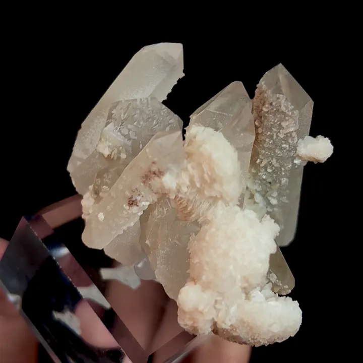 Natural Clear Quartz Cluster and Calcite, Mineral Specimen:Inner Mongolia,China (60*50*40MM) - image 3