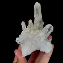 Natural Clear Quartz Cluster and Calcite, Mineral Specimen:Sichuan,China (55*70*55MM) - image 6