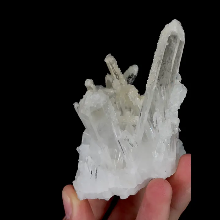 Natural Clear Quartz Cluster and Calcite, Mineral Specimen:Sichuan,China (55*70*55MM) - image 4