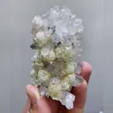 Natural Clear Quartz Cluster and Prehnite Symbiosis comes from Yunnan,China 55*70*45MM - image 6