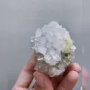 Natural Clear Quartz Cluster and Prehnite Symbiosis comes from Yunnan,China 55*70*45MM - image 4