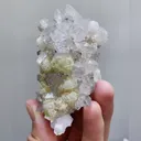 Natural Clear Quartz Cluster and Prehnite Symbiosis comes from Yunnan,China 55*70*45MM - image 2