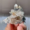 Natural Clear Quartz Cluster and Specularite Symbiosis comes from Jinlong,Guangdong 55*35*35MM - image 3