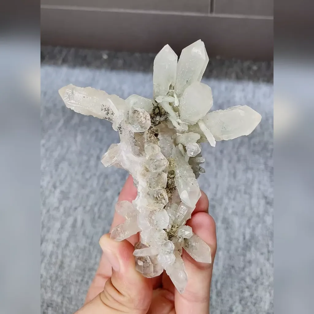 Natural Clear Quartz Cluster comes from Inner Mongolia,China 85*100*65MM image
