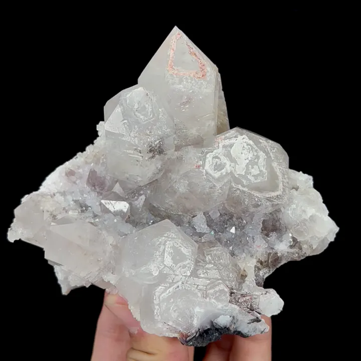 Natural Clear Quartz Cluster, Mineral Specimen:Jinlong,Guangdong (110*105*50MM) image