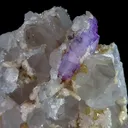 Natural Clear Quartz Cluster with Calcite and Purple Fluorite, Mineral Specimen: Yaogangxian,Hunan (90*130*60MM) - image 5