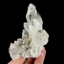 Natural Clear Quartz Cluster with Purple Fluorite, Mineral Specimen:Yaogangxian,Hunan (75*60*70MM) - image 3