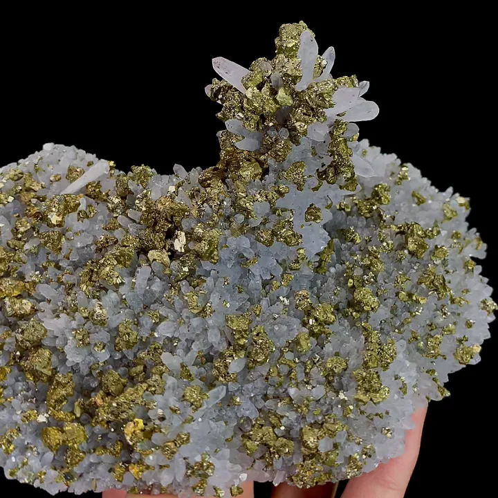 Natural Clear Quartz Cluster with Pyrite, Mineral Specimen:Fujian,China (150*90*60MM) - image 3