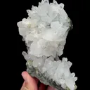 Natural Clear Quartz Clusters and Calcite, Mineral Specimen: Fujian,China  (105*115*50MM) - image 2