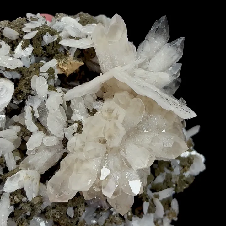 Natural Clear Quartz Clusters and Calcite, Mineral Specimen: Inner Mongolia,China (140*105*65MM) - image 4