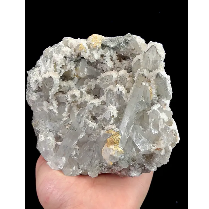 Natural Clear Quartz Clusters and Calcite, Mineral Specimen:Daye,Hubei (120*120*60MM) - image 4