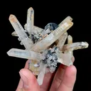 Natural Clear Quartz Clusters and Specularite, Mineral Specimen:Jinlong,Guangdong (85*100*50MM) - image 2