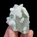 Natural Clear Quartz Tower and Flaky Calcite, Mineral Specimen: Yaogangxian,Hunan (45*55*45MM) - image 2