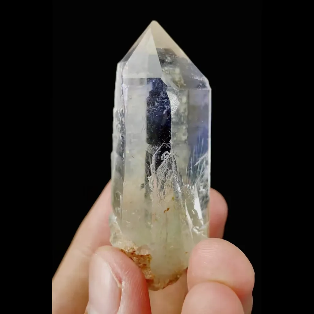 Natural Clear Quartz Tower with Rutilated Quartz comes from Madagascar 25*25*60MM - image 4