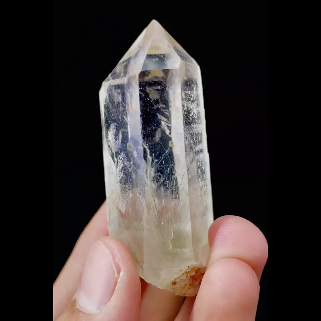 Natural Clear Quartz Tower with Rutilated Quartz comes from Madagascar 25*25*60MM - image 3