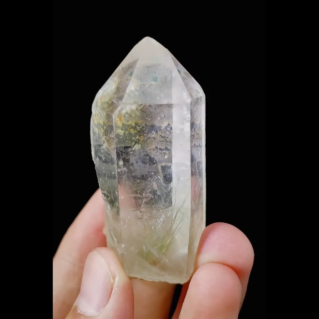 Natural Clear Quartz Tower with Rutilated Quartz comes from Madagascar 25*25*60MM - image 2