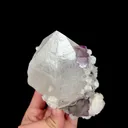 Natural Clear Quartz with Purple Fluorite and Calcite, Mineral Specimen:Yaogangxian,Hunan (95*110*75MM) - image 6