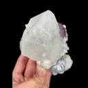 Natural Clear Quartz with Purple Fluorite and Calcite, Mineral Specimen:Yaogangxian,Hunan (95*110*75MM) - image 3