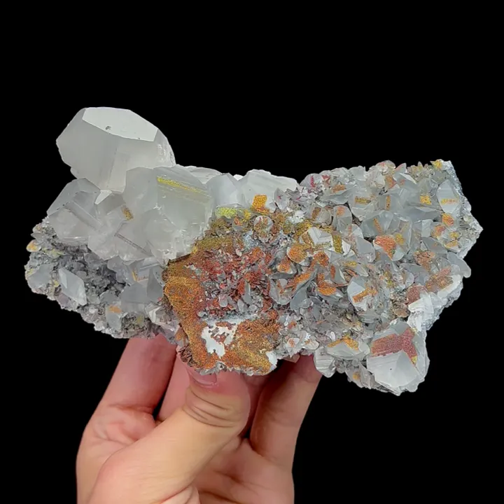 Natural Colored Pyrite and Calcite High Quality Mineral Specimen:FUJIAN,China (155*60*60mm) image