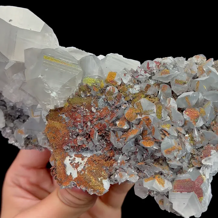 Natural Colored Pyrite and Calcite High Quality Mineral Specimen:FUJIAN,China (155*60*60mm) - image 2