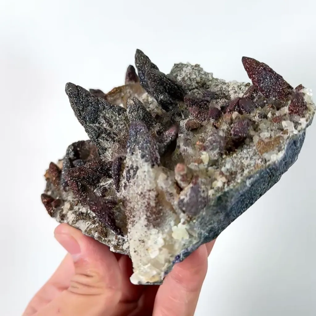 Natural Colored Pyrite and Calcite , Mineral Specimen:Daye,Hubei (130*90*65MM) - image 3