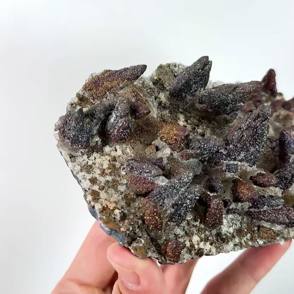 Natural Colored Pyrite and Calcite , Mineral Specimen:Daye,Hubei (130*90*65MM) - image 4