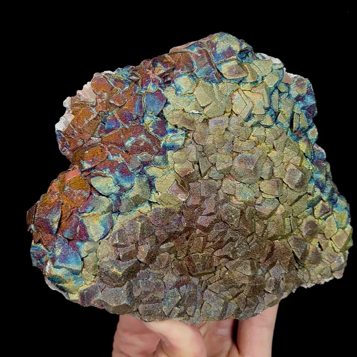 Natural Colored Pyrite and Calcite, Mineral Specimen:Daye,Hubei (150*120*25MM) image