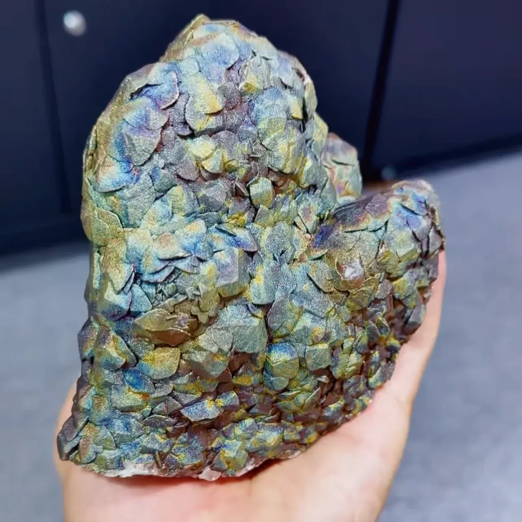 Natural Colored Pyrite comes from Daye,Hubei 135*115*70MM - image 2