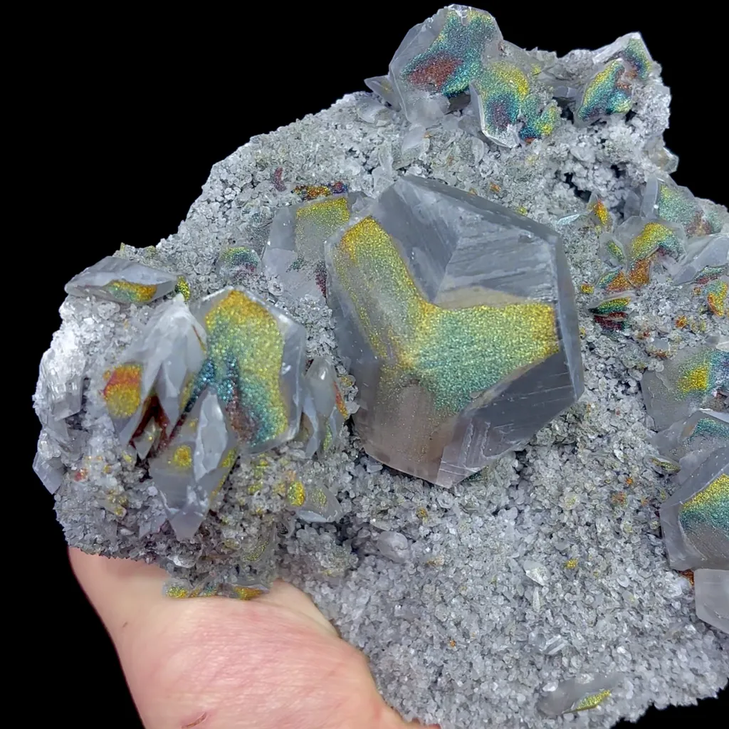 Natural Colorful Mercedes Calcite Mineral Specimen,High Quality Specimen,FUJIAN,CHINA(170*135*70mm) image