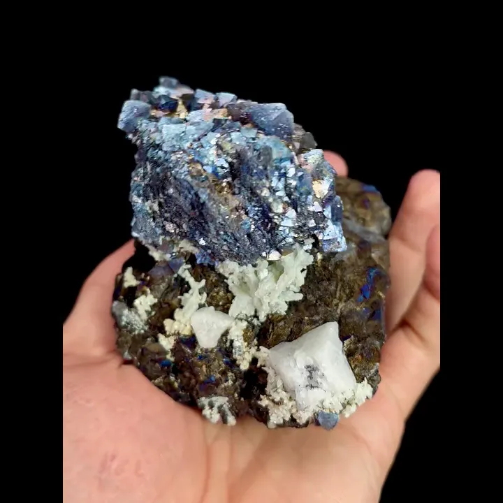 Natural Coloured Arsenopyrite and Magnetite, Mineral Specimen: Yaogangxian,Hunan (120*75*85MM) - image 5