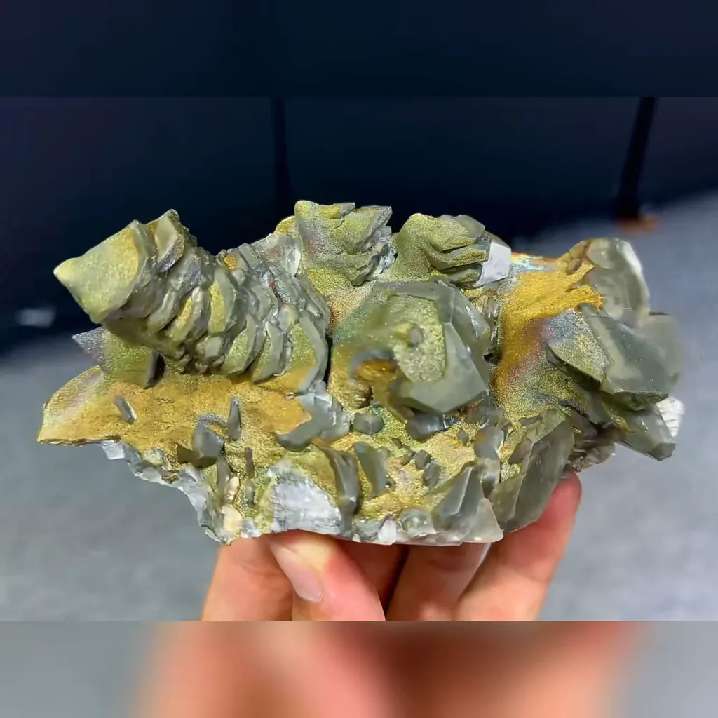 Natural Coloured Pyrite and Calcite Symbiosis comes from Daye,Hubei 135*70*40MM - image 3