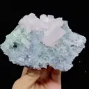 Natural Columnar Calcite and Fluorite and Clear Quartz cluster Symbiosis comes from Fujian,China 120*75*30MM - image 4