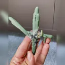 Natural Crossed Green Quartz Tower comes from Inner Mongolia,China 90*100*20MM - image 5