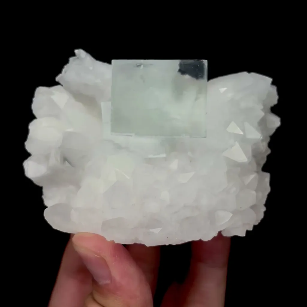 Natural Crystal and Transparent Cubic Fluorite Mineral Specimen,High Quality Specimen,ZHEJIANG,CHINA(83*63*44mm) image