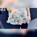 Natural Crystal Clusters and Blue Cubic Fluorite Symbiosis comes from Yaogangxian,Hunan 180*115*45MM - image 1