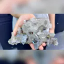 Natural Crystal Clusters and Blue Cubic Fluorite Symbiosis comes from Yaogangxian,Hunan 180*115*45MM - image 2