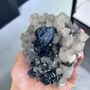 Natural Crystal Clusters and Mirror Iron Ore coexist come from Inner Mongolia,China 130*70*95MM - image 3