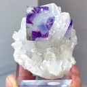 Natural Crystal Clusters and Purple Phantom Fluorite coexist comes from Yaogangxian,Hunan 50*40*35MM - image 1