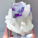 Natural Crystal Clusters and Purple Phantom Fluorite coexist comes from Yaogangxian,Hunan 50*40*35MM - image 2