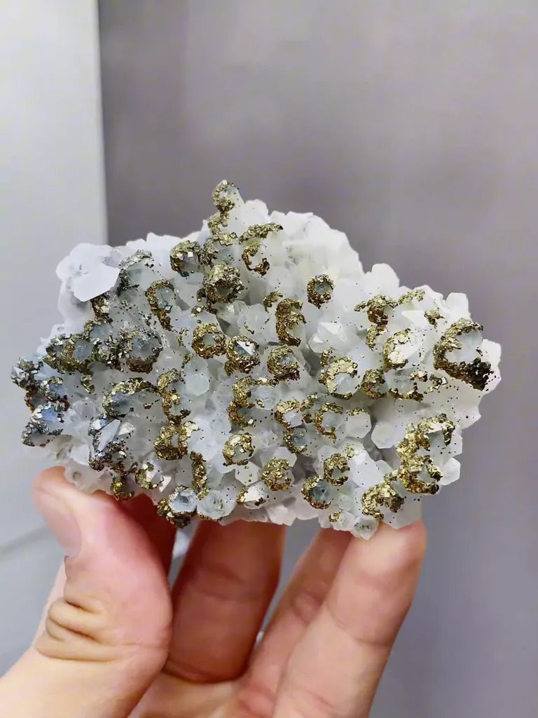 Natural Crystal Clusters coexist with Pyrite comes from Fujian,China 75*25*55MM - image 4