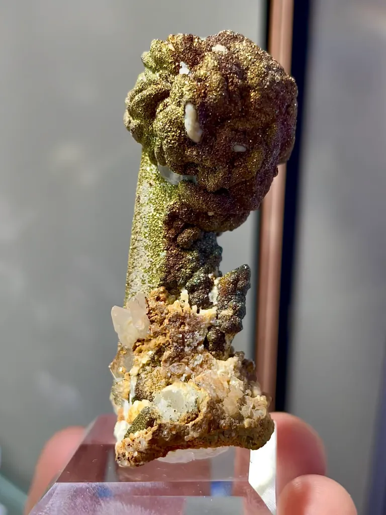 Natural Crystals and Pyrite Coexist comes from Daye,Hubei 20*20*45MM - image 3