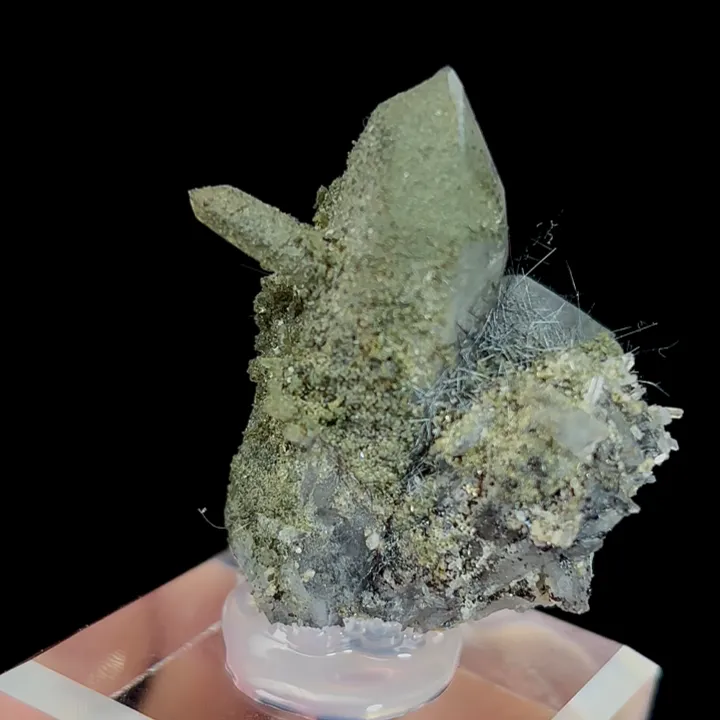 Natural Cubic Fluorite and Bismuthinite and Quartz, Mineral Specimen:Yaogangxian,Hunan (35*40*35MM) - image 4