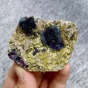 Natural Cubic Fluorite and Bismuthinite Symbiosis comes from Yaogangxian,Hunan 60*45*15MM - image 4