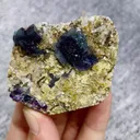Natural Cubic Fluorite and Bismuthinite Symbiosis comes from Yaogangxian,Hunan 60*45*15MM - image 3