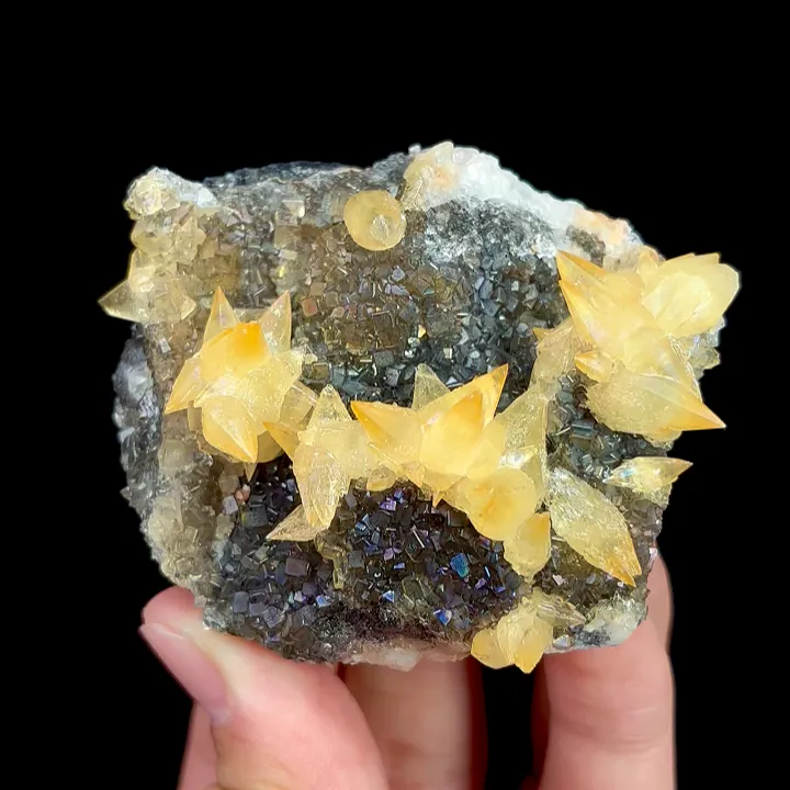 Natural Cubic Fluorite and Calcite, Mineral Specimen:Guizhou,China (65*60*30MM) - image 5
