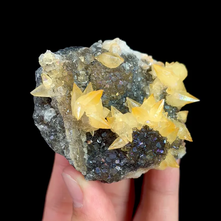 Natural Cubic Fluorite and Calcite, Mineral Specimen:Guizhou,China (65*60*30MM) - image 4
