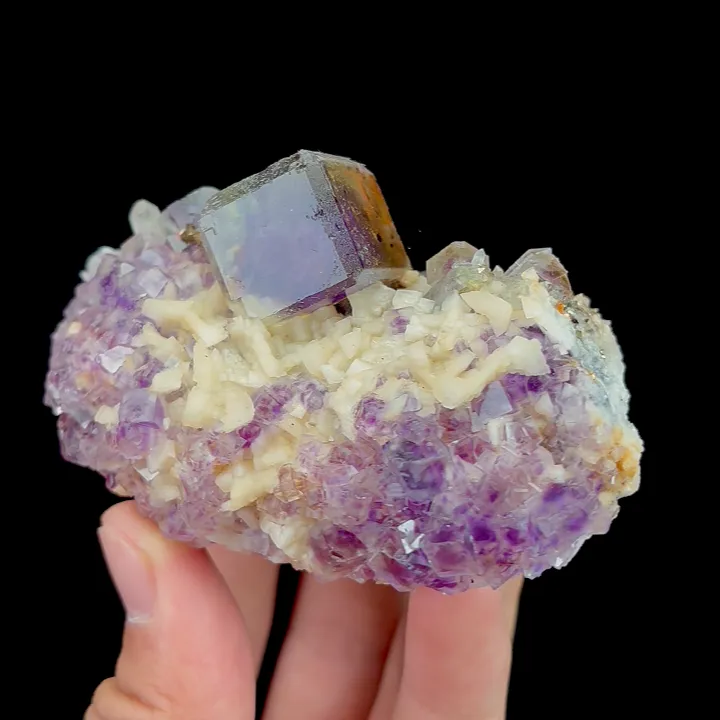 Natural Cubic Fluorite and Dolomite Mineral Specimen,High Quality Specimen:SHANGBAO,HUNAN,CHINA(86*50*42mm) - image 4