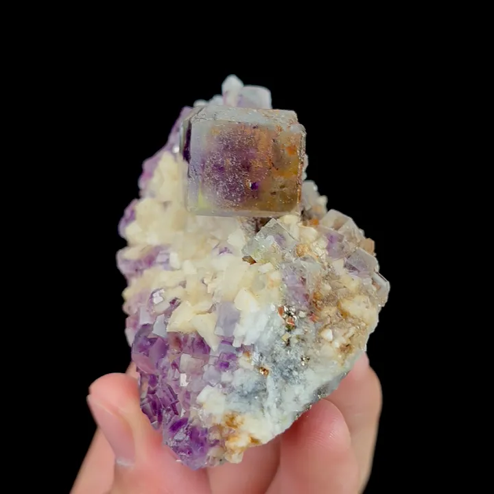 Natural Cubic Fluorite and Dolomite Mineral Specimen,High Quality Specimen:SHANGBAO,HUNAN,CHINA(86*50*42mm) - image 3